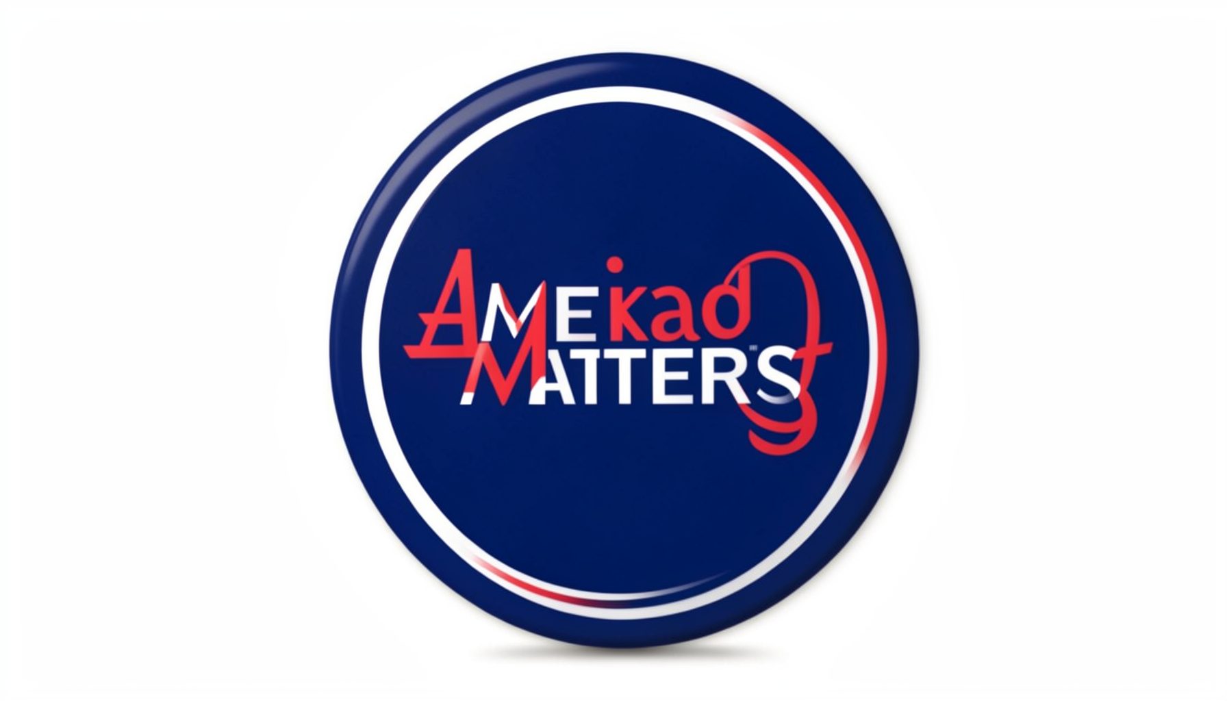 American Made Matters member badge in navy blue and red on a white background